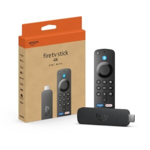 Amazon - Fire TV Stick 4K streaming device, includes support for Wi-Fi 6, Dolby Vision/Atmos, 8 GB, free & live TV - Black